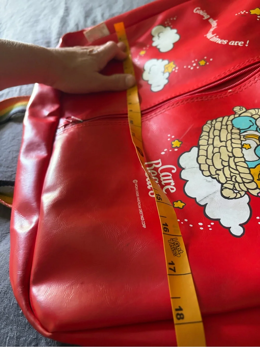 Vintage 1983 Care Bear Red Vinyl Garment Bag
